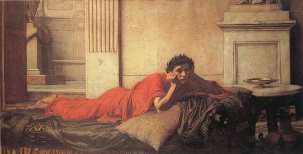 John William Waterhouse The Remorse of Nero After the Murder of his Mother Sweden oil painting art